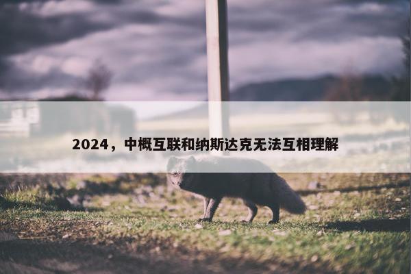 2024，中概互联和纳斯达克无法互相理解