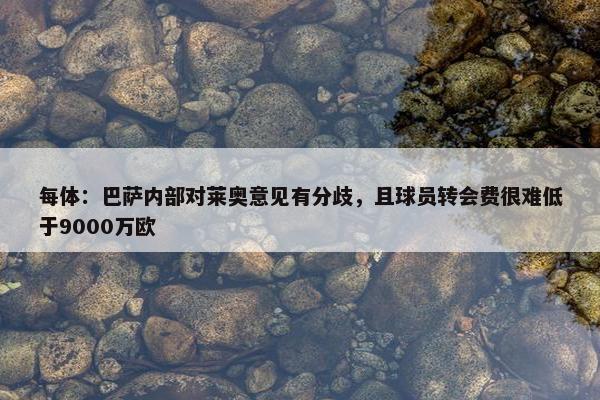 每体：巴萨内部对莱奥意见有分歧，且球员转会费很难低于9000万欧