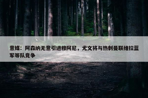 意媒：阿森纳无意引进穆阿尼，尤文将与热刺曼联维拉蓝军等队竞争